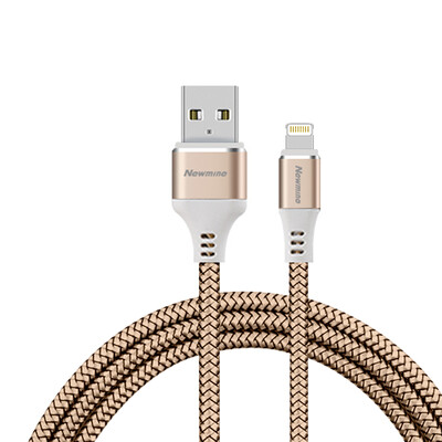 

Newman (Newmine) Apple кабель для передачи данных телефона зарядного устройства плетеного провод шнур питание 1 метр поддержки золота iphone5 / 5s / 6 / 6P7P / 8 / 8P / Ipad воздух мини