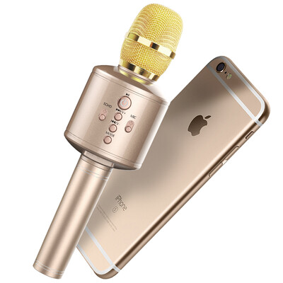 

EARISE Q8 mobile phone microphone wireless Bluetooth national K song treasure condenser microphone sing anchor special cool black