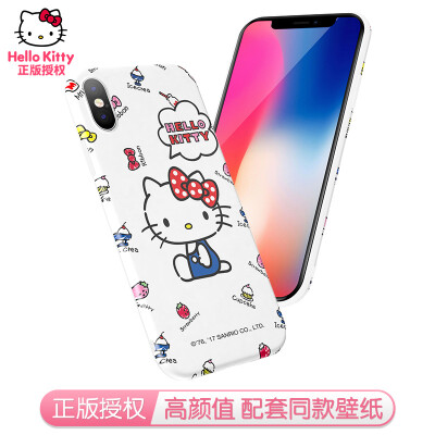 

Hello Kitty Apple iPhoneX mobile phone shell Apple 10 cartoon protective sleeve all-inclusive silicone shatter-resistant soft shell cute childish Hello Kitty