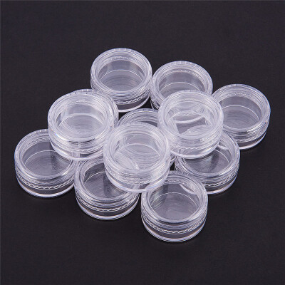 

PH PANDAHALL 40 Pcs Round Clear Plastic Bead Containers for Beads jewelry findings Storage