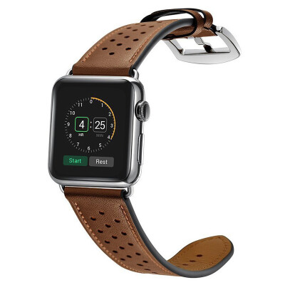 

BIAZE apple watch strap leather for Watch1 Series2 Series3 carabiner belt 42mm-brown