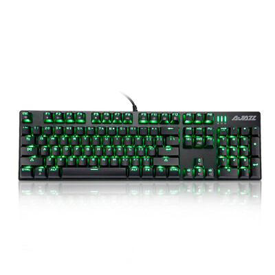 

Blackjack (AJAZZ) mechanical war machine alloy mechanical keyboard star black and green light black-axis games backlit office computer notebook eat chicken keyboard