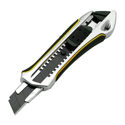 

KATA zinc alloy utility knife 18mm large metal shell paper knife wallpaper knife push button automatic lock black blade KT007