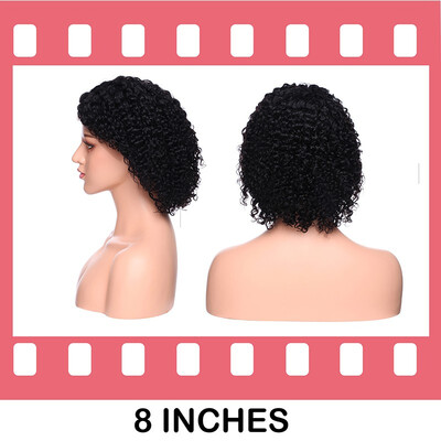 

Human Hair Short Wigs Curly Natural Wavy for Women Brazilian Virgin Hair Short Bob Curly Human Hair Lace Front Wigs with Baby Hair