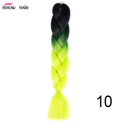 

Silky Strands 24 100g Ombre Synthetic Braiding Hair Extensions For Crochet Braids Kanekalon Jumbo Braids Two Tone Ombre Color 1p