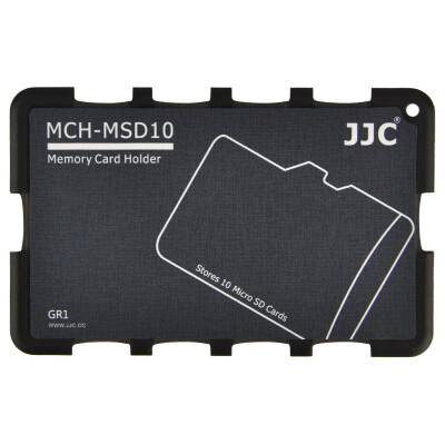 

JJC MCH-MSD10GR ultra-thin memory card holder SLR camera memory card holder TF card digital portable storage card package gray card cartridge (can put 10 MSD / TF card)