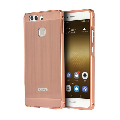 

Luxury Case for Huawei P9 Aluminum BumperAcrylic Panel Back Glossy Business Cover for Huawei P9