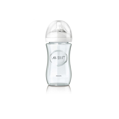 

AVENT AVENT Wide Caliber Natural Glass Bottle 8oz240ml Pacifier January SCF67313