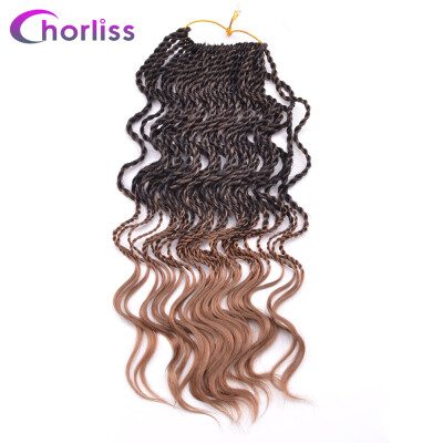 

Chorliss14 inch Curly Senegalese Twist Crochet Braids 35 Roots Synthetic Braiding Hair Extension Low Temperature Fiber