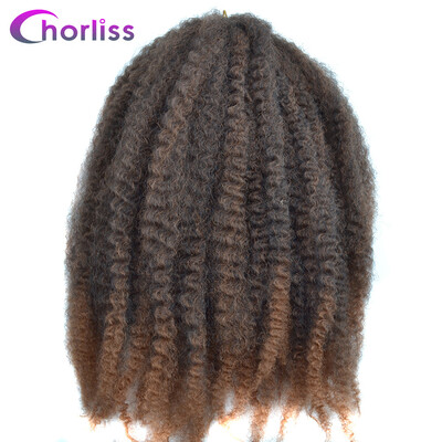 

Chorliss Kinky Twist Hair Crochet Braids Hairstyle Synthetic Ombre Braiding Hair Extension