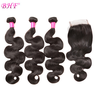 

BHF Virgin Hair 3 Bundles Brazilian Body Wave Grade 8a Mink Brazilian Virgin Hair 8-28 Inches Human Hair Weave