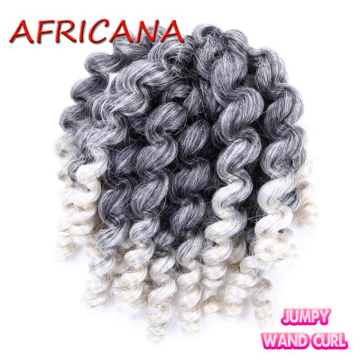 

8 inch 80g Jumpy Wand Curl Jamaican Bounce Crochet Hair 22 Roots African Synthetic Braiding Hair Low Temperature Fiber