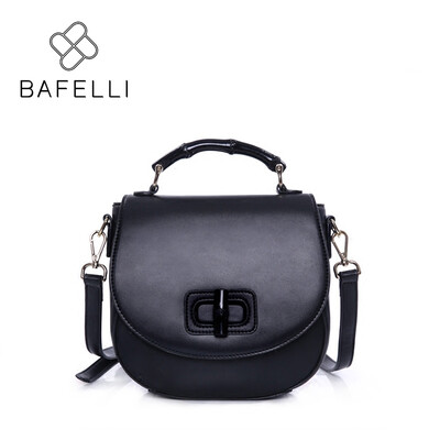 

BAFELLI the new saddle shoulder bag fashion Lemon yellow crossbody messenger bag hot sale bolsa feminina women bag