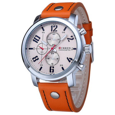 

CURREN 8192 Quartz Man Watch Unique Fashion Sport Casual Brand Clock Business Original Movement Leather Strap Waterproof Wrist Wat