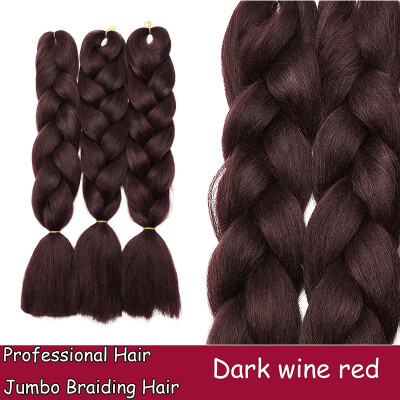 

Braiding Hair Ombre for crochet Hair Weave with Synthetic&Twist Braiding Hair Extensions Dark black 100gpc