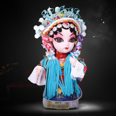 

Weilong Peking Opera Deaf Doll Puppet Decoration Chinese Style Features Su Wukong Yellow