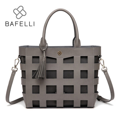 

BAFELLI spring with the new casual tote shoulder handbag fashion hollow out crossbody bolsa mujer women messenger bag