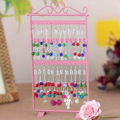 

48 Hole Earrings Ear Studs Jewelry Display Rack Metal Stand Holder Showcase