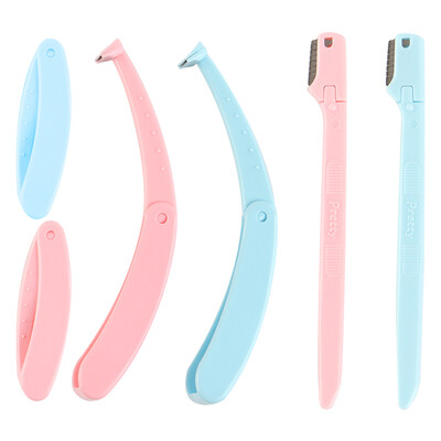 

Beauty skin tone trumpet detail shaving eyebrow eyebrow cutter 6 combinations MF0587 shaving knife shaving eyebrow armpit hair pubic hair grooming body hair detail