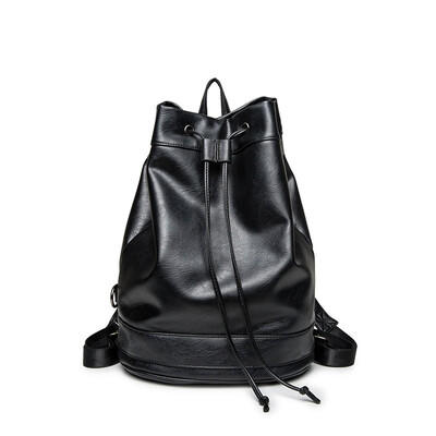 

Unisex Drastring Leather Rucksack Student Knapsack Laptop Backpack Travel Shoulder Bag Daypacks Bag