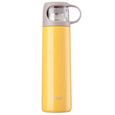 

opus double stainless steel vacuum flask men and women student cup 530ml food grade 304 stainless steel mango yellow