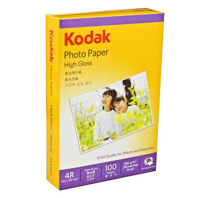 

Kodak 4R 6-дюймовый 200 г / кв.м Kodak High Gloss Photo Paper 100 / мешок