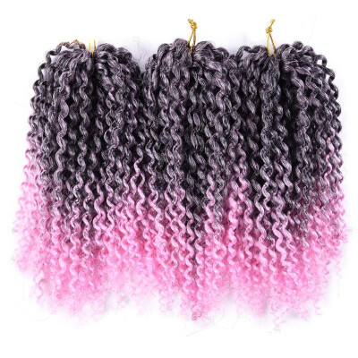 

8 inch Ombre Marlybob Crochet Braids 3pcs/pack Afro Kinky Twist Hair 90g/pack Synthetic Crochet Hair Extensions