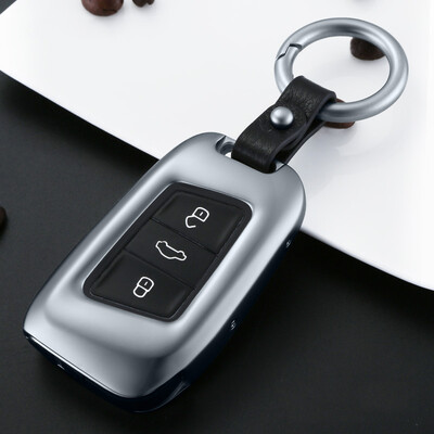 

Digaren Volkswagen brand new magotan special car key bag Magotan b8L key set car leather key ring protective case - A smart platinum gray
