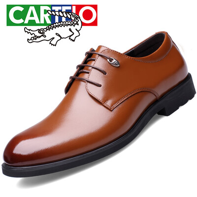 

Cartelo (Cartelo) Британские кожаные мужские деловые случайные мужские туфли, чтобы помочь низким кружевные свадебные туфли коричневые M 511 42