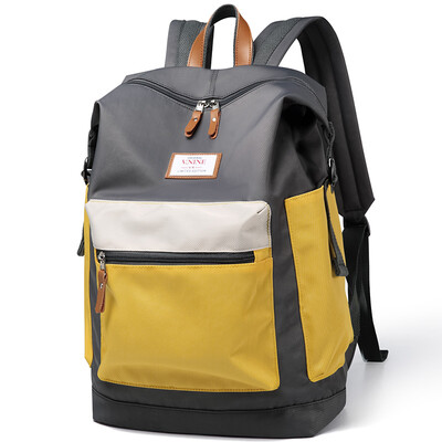

Ninth city VNINE backpack men&women waterproof Harajuku wind backpack 156 inches large capacity computer bag hit the school color light bag with coffee VD7BV32881J