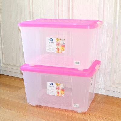 

Home Life A60L 2 Pack Clothing Toy Car Plastic Roller Storage Organizer 31862 Pink