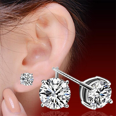 

Multi Prongs 6mm Top Quality CZ Cubic Zirconia Stud Earring For Women Fashion Jewelry Accessories 16476