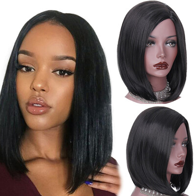 

AISI HAIR Синтетические короткие парики для черных женщин Короткие черные волосы Боба Парик Вырезать волосы