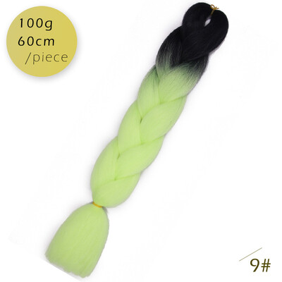 

AISI HAIR 100g / pcs 24inch Kanekalon гигантский косы Волосыломбер Две тонныЦветные синтетические волосы для кукол Вязание крю