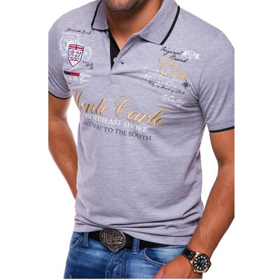 

Mens Fashion Personality Cultivating Short-sleeved Polo Shirts