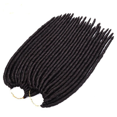 

12 inch Synthetic Braids Hair 24 Roots Faux Locs Crochet Hair Extensions 1 pack