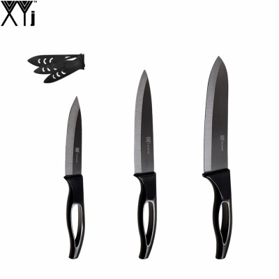 

Household Ceramic Knife 4'' Utility 5'' Slicing 6" Chef XYJ Brand Portable Kitchen Knife Set Black Handle Sharp Cooking Tools