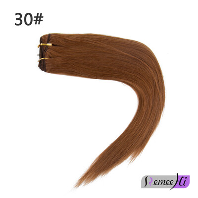 

Remeehi Full Head 16"24" Thick Invisible Miracle Wire Flip In Remy Human Hair Extensions Any Colors 120g Width 28CM