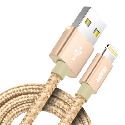 

(ESR) Apple data line lightning mobile phone charging cable for iPhone7 / 7 Plus / 6s / 6 / SE / iPad Air / Pro woven section (1.5m) - champagne gold