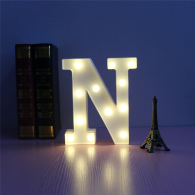 

WH 26 Letters White LED Night Light Marquee Sign Alphabet Lamp For Birthday Wedding Party Bedroom Wall Hanging Decoration