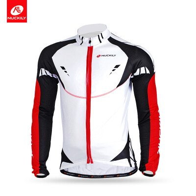 

NUCKILY Winter Men's Original Design Cycle Jacket Fleece Long Sleeve Outdoor Sport Jersey MI002