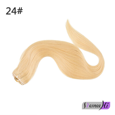 

Remeehi Full Head 16"~24" Thick Invisible Miracle Wire Flip In Remy Human Hair Extensions Any Colors 120g Width 28CM