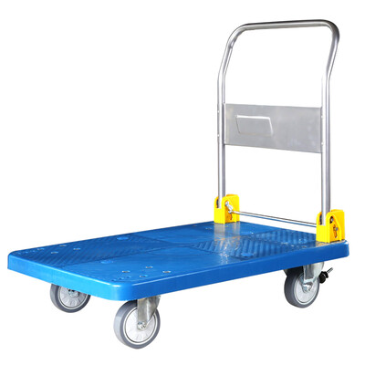 

Teng Chi CT mute flatbed trolley cart trolley truck trolley small trailer economy car 7349 blue with brake trumpet