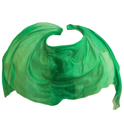 

Silk Belly Dance Veil Shawl Scarf Pure Green Color Belly Dance Practice Performance Silk Veils 250/270*114 cm