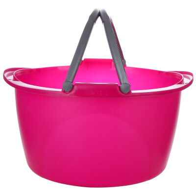 

Cushion-style large washbasin thick plastic bucket multi-function with handle washbasin SM-2067 rose red