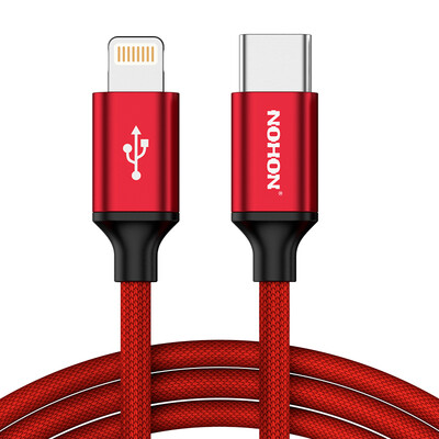 

NOHON Lightning to Type-C Apple data cable charging cable Macbook connection Apple phone red