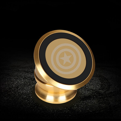 

Marvel multi-function magnetic car phone bracket car navigation device air outlet car dashboard suction cup bracket alloy bracket Marvel black gold iron man