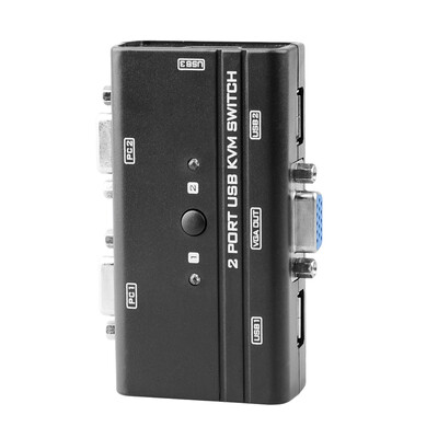 

Fuji Kappa 008 kvm switch 2 port with USB interface 2 in 1 out controller computer host switcher keyboard mouse two in one out kvm display sharer