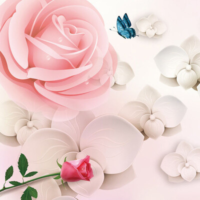 

Custom Photo Wallpaper Flower 3D Stereoscopic Rose TV Background Wall Decoration Home Wall Mural Living Room Painting Wallpaper
