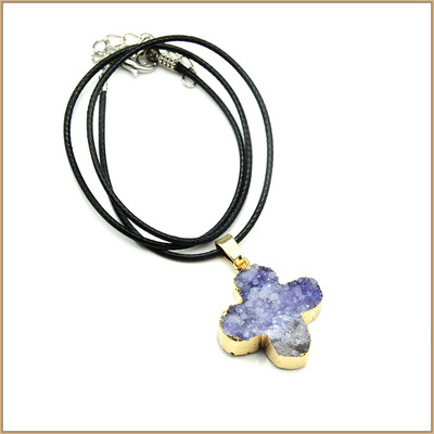

1 PCS Yumten Necklace Women Colares Gemstone Pendant Necklace Pendant Flower Shape Kolye Colar Choker Kadin Kolye Collana Natural